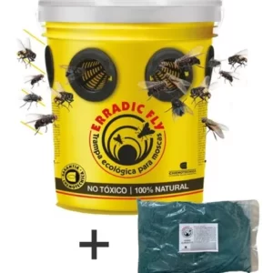 Erradic Fly Balde 10 Lt + 8 Conos + Atractante 300 Gr